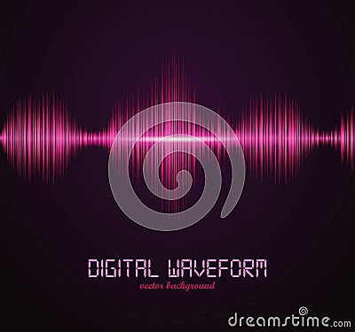 Digital waveform Vector Illustration