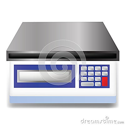 digital weighing scale Vector Illustration