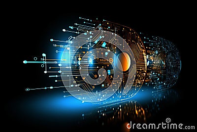 Digital world cyber security abstract concept for network protection and data privacy Stock Photo
