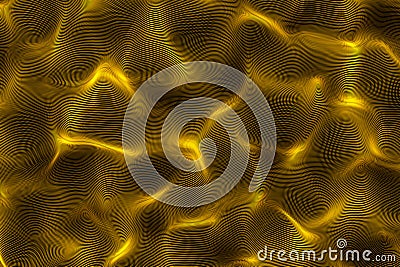 Digital yellow wave backdrop Stock Photo