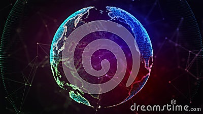 Digitale Datenwelt Abstrakte 3D-Darstellung eines Wissenschafts-Datennetzwerks Erde Digitale Welt mit 4K lizenzfreie abbildung Digitale Datenwelt Abstrakte 3D-Darstellung eines Wissenschafts-Datennetzwerks Erde Digitale Welt mit 4K lizenzfreie abbildung