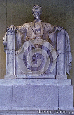 Digitally altered view of the Lincoln Memorial sculpture, Washington, DC Editorial Stock Photo