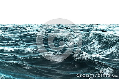 Digitally generated stormy blue sea Stock Photo