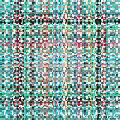 Digitally rendered turquoise red gray green abstract pattern Stock Photo