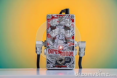 Digitech Dirty Robot Stereo Synthesizer Emulation Effect Pedal for Guitar Bass Editorial Stock Photo