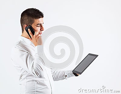 Digitized human interaction Stock Photo