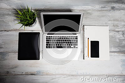 Digitized working space for office Stock Photo