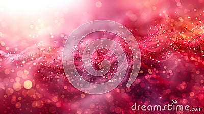 Digits abstract background with connected lines and dots wave flow Digital neural networks Stock Photo
