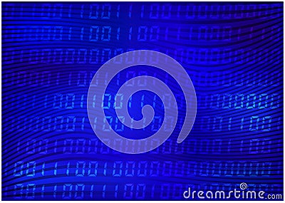 0,1 digits vector wallpaper. blue Binary code background. Digital matrix abstract technology illustration. Vector Illustration