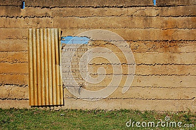 Dilapidated Entrance Stock Photo