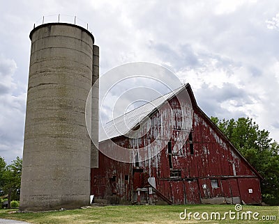 Dilapidated Kane County Barn Editorial Stock Photo