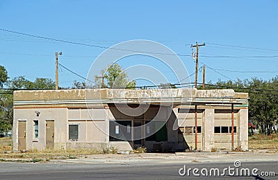 Dilapidated station Editorial Stock Photo