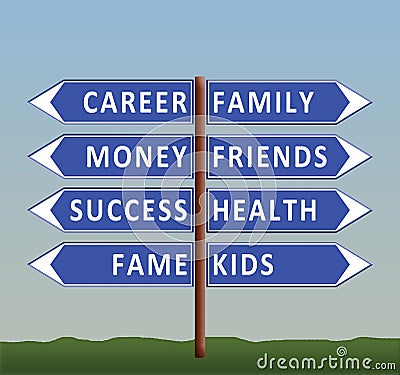 Dilemma of life: career or family Stock Photo