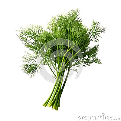 Dill fresh bunch isolated on white trnsparent Stock Photo