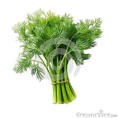 Dill fresh bunch isolated on white trnsparent Stock Photo