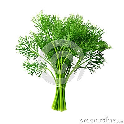 Dill fresh bunch isolated on white trnsparent Stock Photo