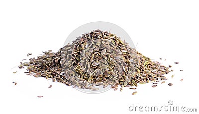 Dill seed on a white background Stock Photo