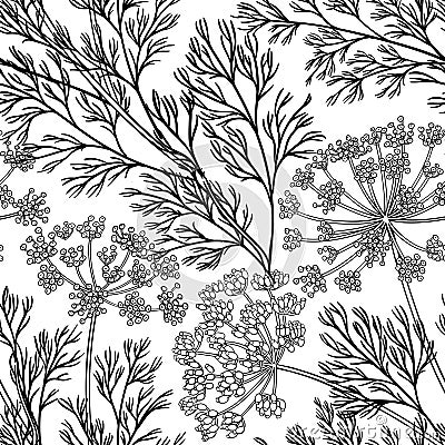 Dill vector pattern Vector Illustration