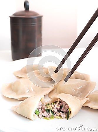 Dim sum Jiaozi Stock Photo