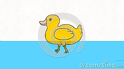 2-dimensional Animated Video of a Duck Swimming in Water Stock Footage -  Video of effect, computer: 202166260