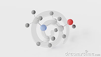dimethylethanolamine molecule 3d, molecular structure, ball and stick model, structural chemical formula bifunctional Stock Photo