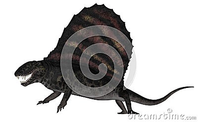 Dimetrodon dinosaur - 3D render Stock Photo