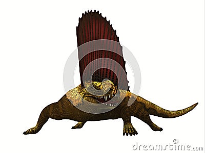 Dimetrodon Reptile Stock Photo