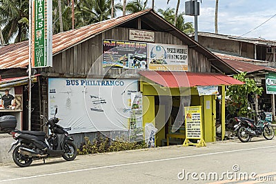 Dimiao, Bohol, Philippines - An ancestral house repurposed as a printing shop along the highway Editorial Stock Photo