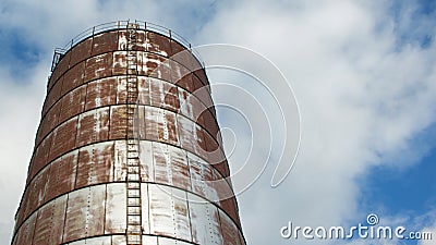 Diminishing Perspective of Grain Elevator Stock Photo