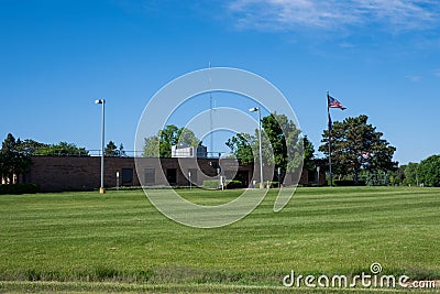 Dimondale MI - June 4, 2022: Lansing State Police Post Building exterior Editorial Stock Photo