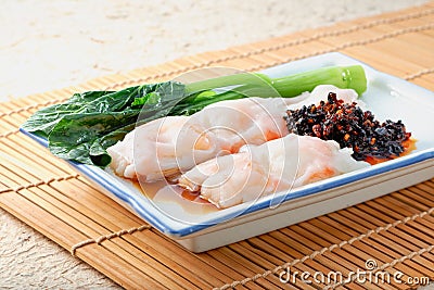 DimSum delicious steamed shrimp rice rolls Stock Photo