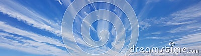 Dinamic blue sky with white cloud, clear nature background Stock Photo