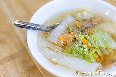 Ding Bian Cuo famous Keelung night market Stock Photo