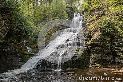 Dingmans Falls in Delaware Water Gap National Recreation Area, Pennsylvania Stock Photo