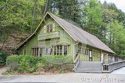 Dingmans Falls Visitor Center in Delaware Township, PA Editorial Stock Photo