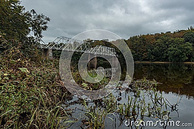 Dingmans Ferry Bridge Stock Photo