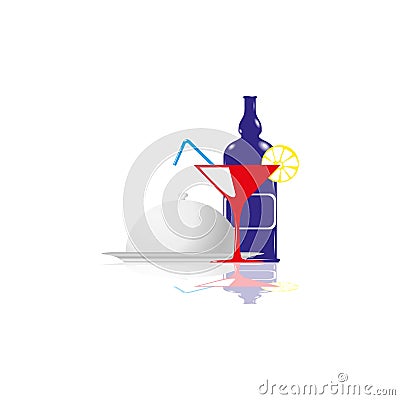 Dining composition. Vector illustration. Stock Photo