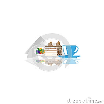 Dining composition. Vector illustration. Vector Illustration