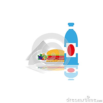 Dining composition. Vector illustration. Vector Illustration