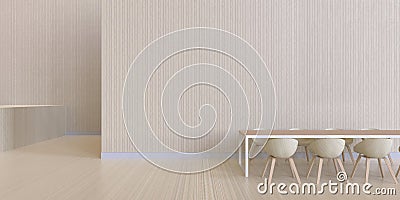 Dining Display minimal and wall wood Texture - luxury and modern Stock Photo