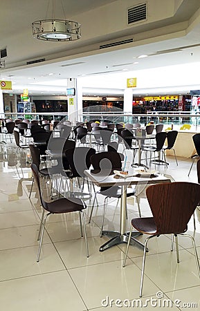Dining place in shopping mall Stock Photo
