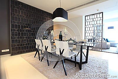 Dining room in Luxury Condo in Kuala Lumpur Editorial Stock Photo