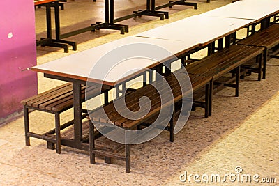 Dining table child kindergarten. Stock Photo