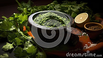 dinner cilantro mexican food mexica Cartoon Illustration