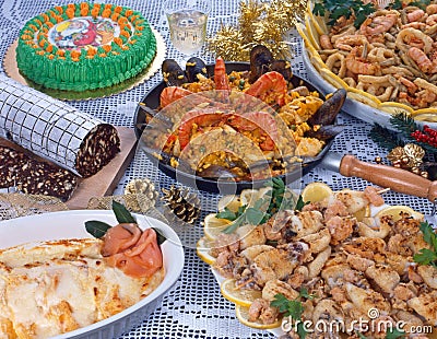 Dinner of a festivity Stock Photo