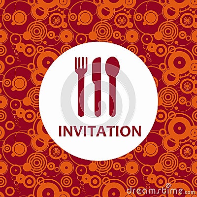 Dinner invitation Stock Photo