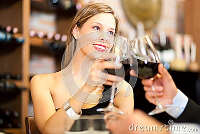 Dinner in a luxury restaurant Stock Photo