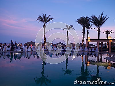 Dinner party at the beach Editorial Stock Photo