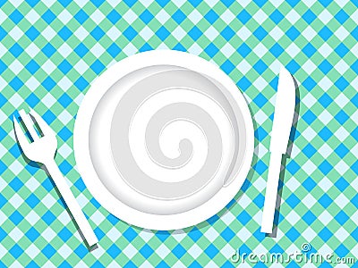 Dinner plate Vector Illustration