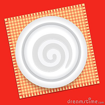 Dinner plate Cartoon Illustration